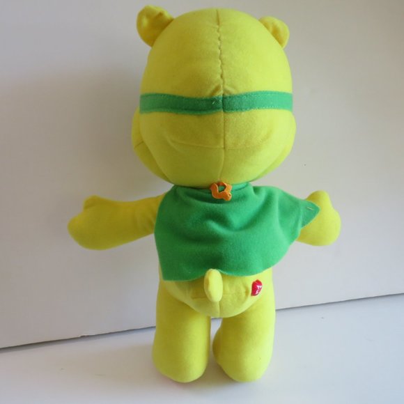 Fun Shine CARE BEAR Green Mask & Cape, Standing 2009 PLUSH STUFFED ANIMAL Plush - Picture 4 of 9